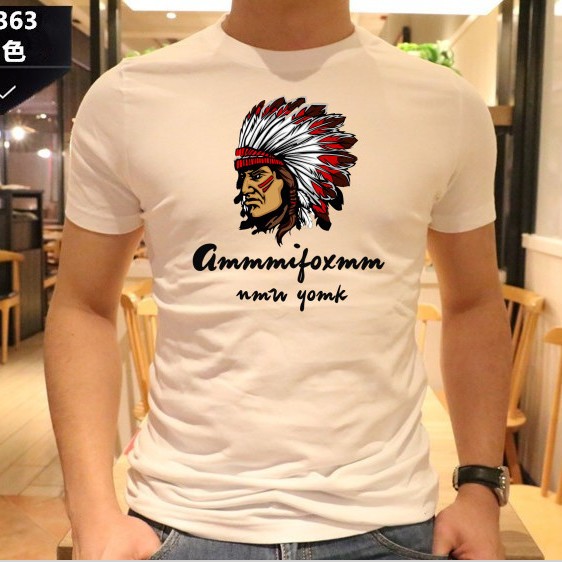 Áo Thun cotton Nguyên Chất Tay Ngắn Cổ Tròn In Chữ abercrombie Thời Trang Cho Nam