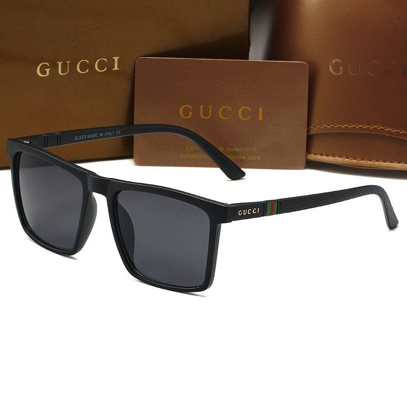 Kính Mát Vuông Chống Tia uv400 Thương Hiệu Gucci Phong Cách Cổ Điển Dành Cho Nam