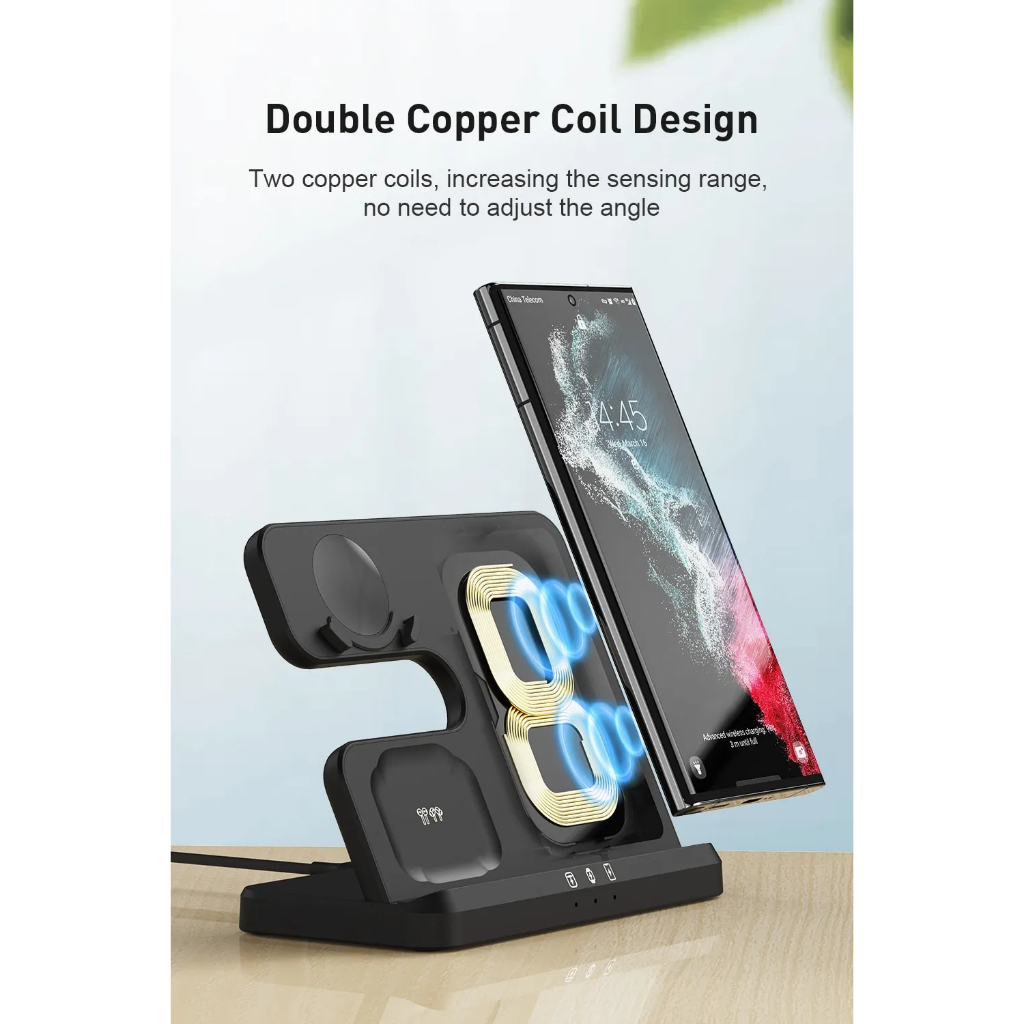 Đế Sạc Nhanh Không Dây 3 Trong 1 Cho samsung galaxy s23 s22 21 ultra s20 30w 5 pro buds2 pro