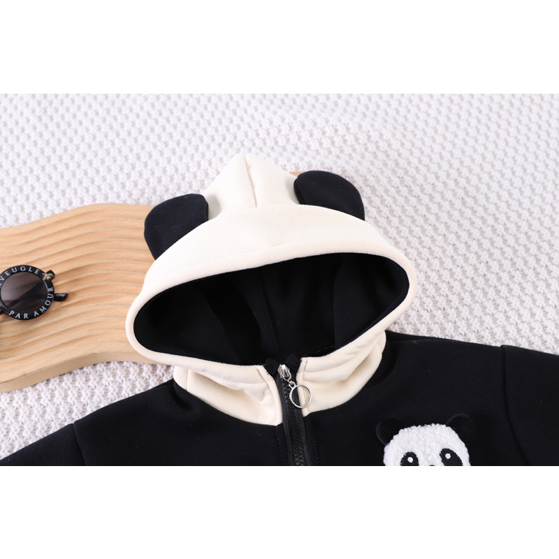 Set Áo Sơ Mi Tay Dài Có Khóa Kéo + Quần Dài Bằng Vải Nhung Giữ Ấm Mùa Đông Dễ Thương Cho Bé Trai 0-5 Tuổi