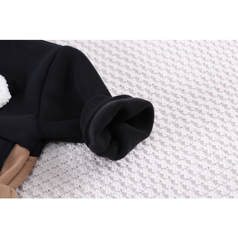 Set Áo Sơ Mi Tay Dài Có Khóa Kéo + Quần Dài Bằng Vải Nhung Giữ Ấm Mùa Đông Dễ Thương Cho Bé Trai 0-5 Tuổi