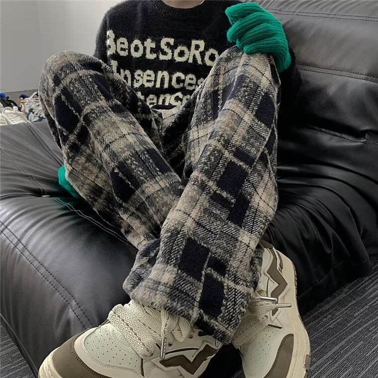 Laurent Quần ống rộng Phong Cách retro Thời Trang Thu Đông Dành Cho Nam