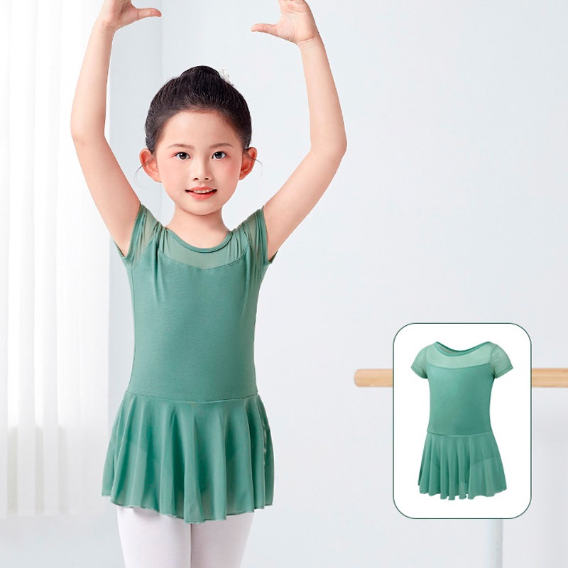 Đầm Múa Ba Lê Màu Trơn Cho Bé Gái