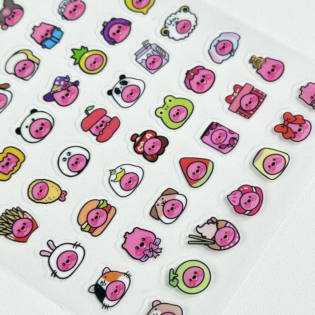 Letit | Loopy Miếng Dán Trang Trí Sổ Tay Hình Hoạt Hình Kiểu Hàn Quốc Dễ Thương