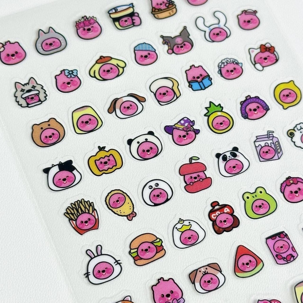 Letit | Loopy Miếng Dán Trang Trí Sổ Tay Hình Hoạt Hình Kiểu Hàn Quốc Dễ Thương
