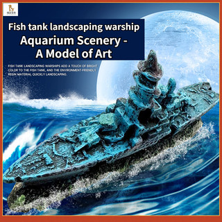 Bể cá cảnh/Aquarium trang trí đồ trang trí/nhựa trang trí đồ trang trí/đắm tàu cảnh cá tôm trốn nhà/giả núi tàu trang trí đồ trang trí