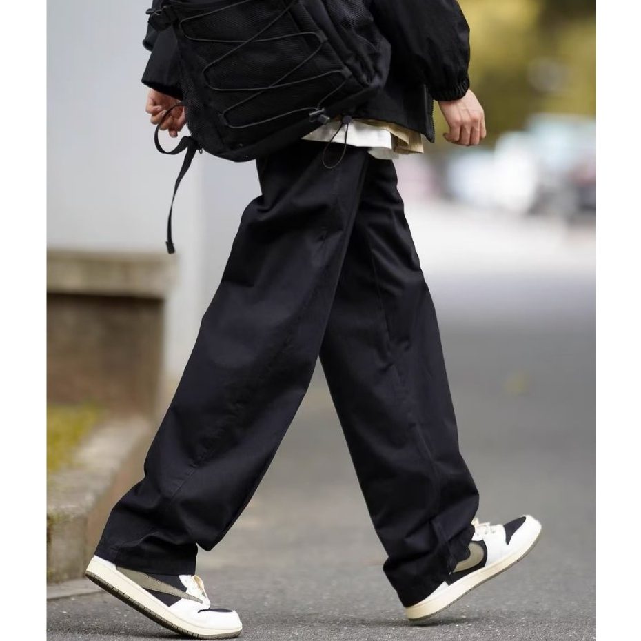 Quần Dài Ống Đứng Lưng Thun Màu Trơn Phong Cách Nhật Bản Thời Trang Xuân Thu Cho Nam