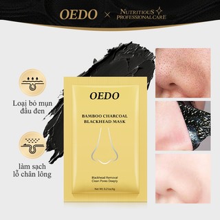 Miếng dán lột mụn ở mũi OEDO được làm từ than tre giúp lấy sạch mụn đầu đen và thu nhỏ lỗ chân lông sạch sâu hỗ 6g