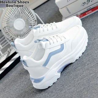 Giày sneaker đế dày buộc dây phong cách hàn quốc cho nữ