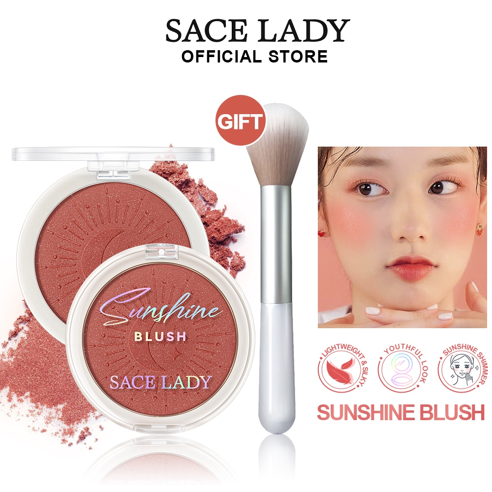 Bảng phấn tạo khối và bắt sáng SACE LADY có cọ trang điểm 6g