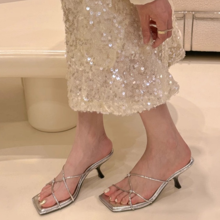 Aès dép sandal nữ đế cao giày cao gót nữ đi chơi giày sandal cao gót mũi hở 2023NEW mẫu mới 31z23072611 Độc đáo Comfortable Hàn Quốc Chic B24G0HJ 36Z230909