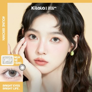 Kính áp tròng Kilala màu nâu Dune Brown lens cận 6 tháng DIA 14.2mm có độ (0-8) 1 cặp