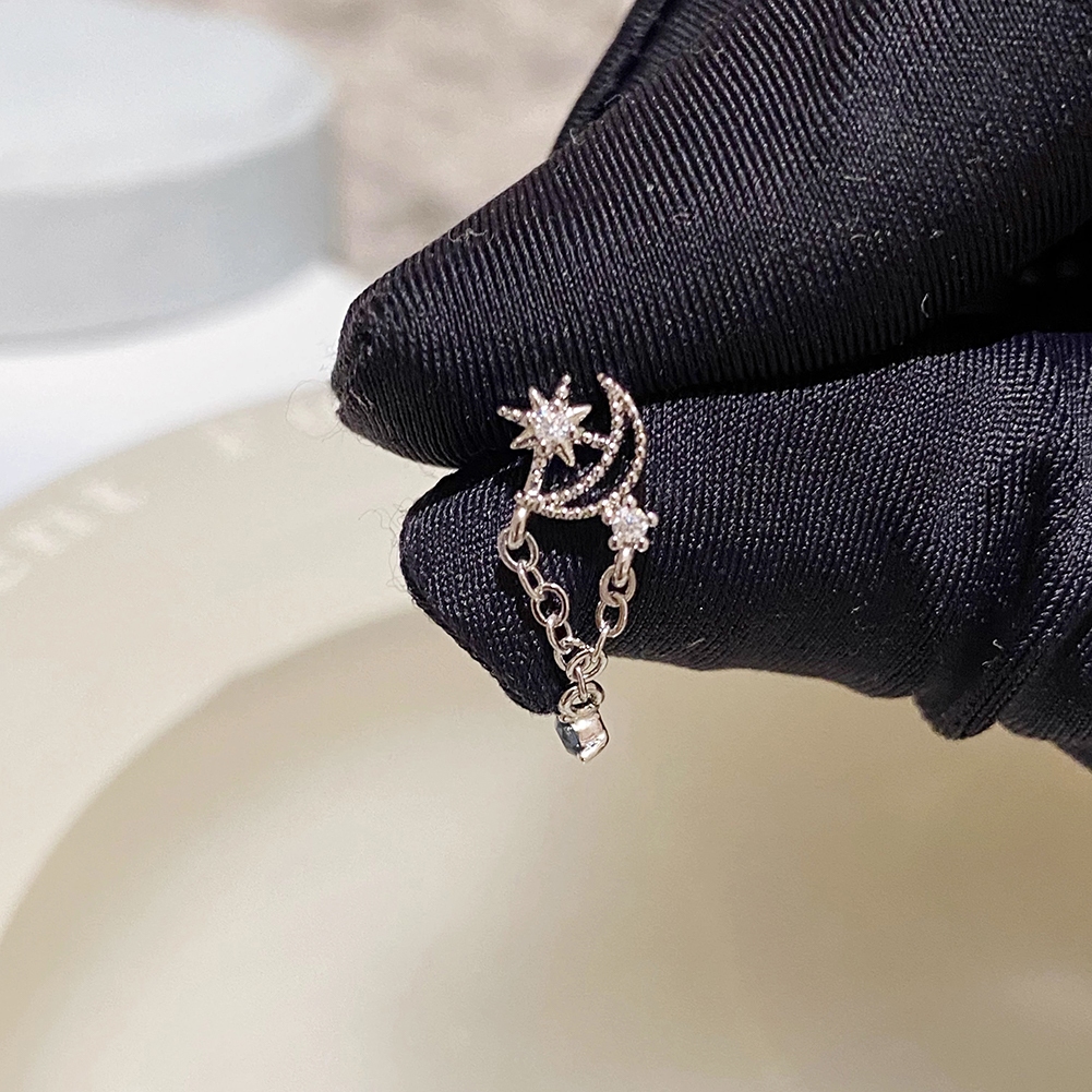 Bông Tai Thép Titan g23 Hình Đũa Thần Thạch Anh Tím