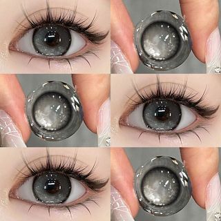 Ksseye Kính Áp Tròng Búp Bê Mắt To 0.00 ~ - 8.00 Hàn Quốc Màu Nâu Và Xám 14.5mm Chất Lượng Cao Ốp