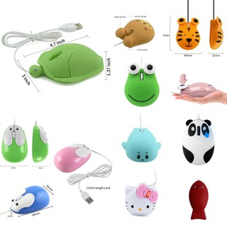 Chuột Máy Tính Có Dây Hình Động Vật 3D 1600 DPI