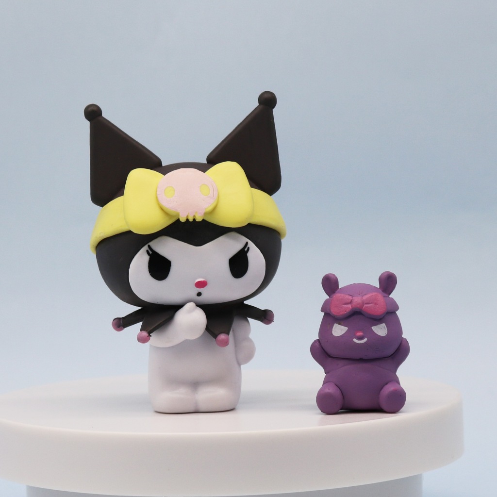 SANRIO Set 6 Mô Hình Nhân Vật Phim Hoạt Hình my melody hello kitty kuromi Poacco cinnamoroll Pomm purin Bằng pvc 9cm