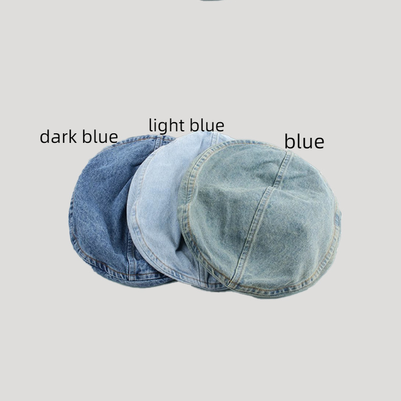 Mũ Beret Denim Phong Cách Thời Trang Vintage Nhật Bản