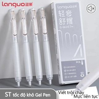 Languo set 4 Bút Mực gel Ngòi 0.5mm Màu Kẹo macaron Dành Cho Học Sinh