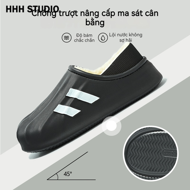 HHH  Dép bông Dép Lông đi trong nhà ĐẾ CAO SU Điều chỉnh được Siêu nhẹ Tự nhiên Linh hoạt FMR23B0RK5 47Z231122