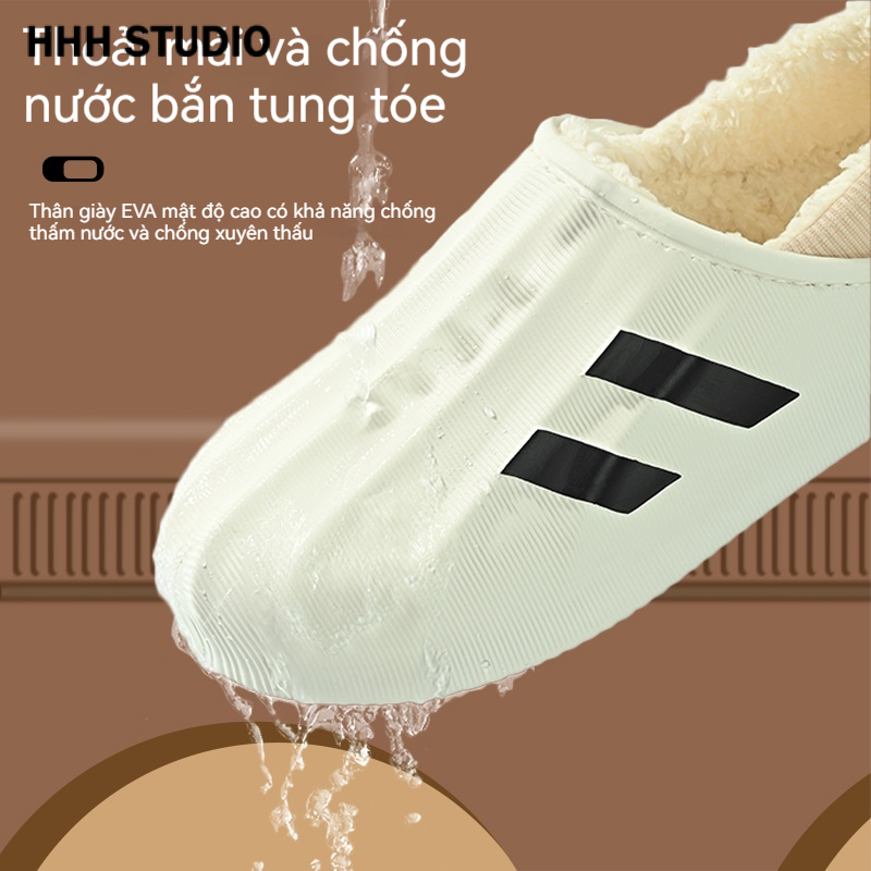 HHH  Dép bông Dép Lông đi trong nhà ĐẾ CAO SU Điều chỉnh được Siêu nhẹ Tự nhiên Linh hoạt FMR23B0RK5 47Z231122