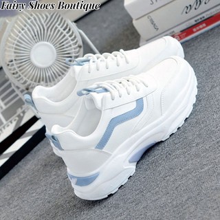 ZHUXIA Giày Sneaker Đế Dày Buộc Dây Phong Cách Hàn Quốc Cho Nữ