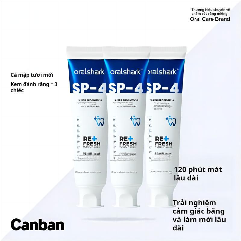 Canban Kem Đánh Răng Chiết Xuất Cá Mập Tươi Mát Giữ Hương Thơm Làm Sáng Da