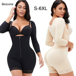 Bestcorse Dụng Cụ Định Hình Toàn Thân 6Xl Với Tay Áo Dụng Cụ Định Hình Thon Gọn Bụng Dụng Cụ Định Hình Cánh Tay Faja Dụng Cụ Định Hình Toàn Thân Sau Phẫu Thuật Dụng Cụ Định Hình Bụng Sau Sinh Cho Nữ Korset Đồ Định Hình Giảm Béo Ngoại Cỡ Áo Nịt Ngực Áo