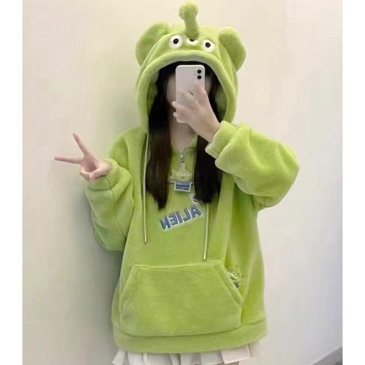 Áo Khoác Hoodie In Hình Quái Vật Hoạt Hình Ngộ Nghĩnh Cho Cặp Đôi 150kg