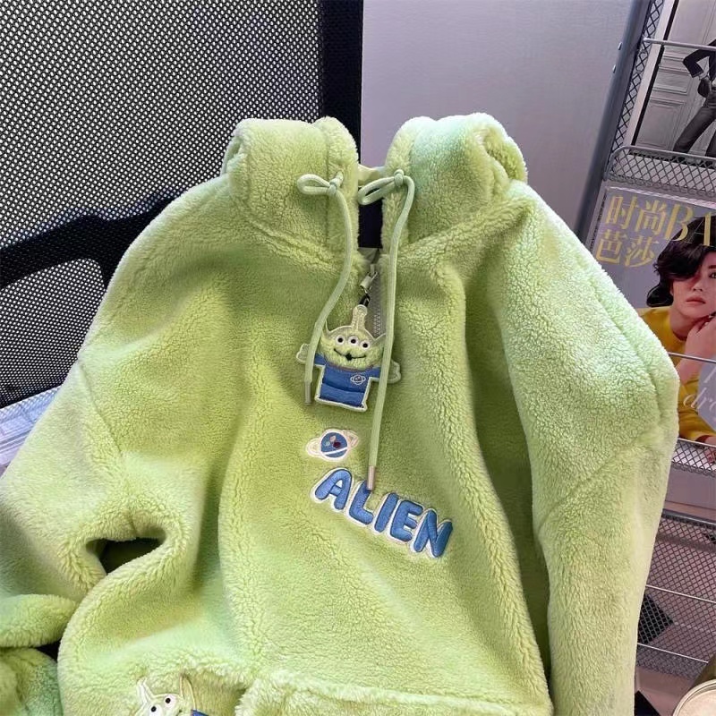 Áo Khoác Hoodie In Hình Quái Vật Hoạt Hình Ngộ Nghĩnh Cho Cặp Đôi 150kg