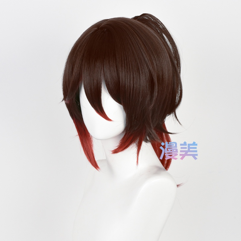 Game Honkai: Star Rail Tingyun Cosplay Wig 38cm/50cm Long Wigs with Ponytail Heat Resistant Synthetic Hair