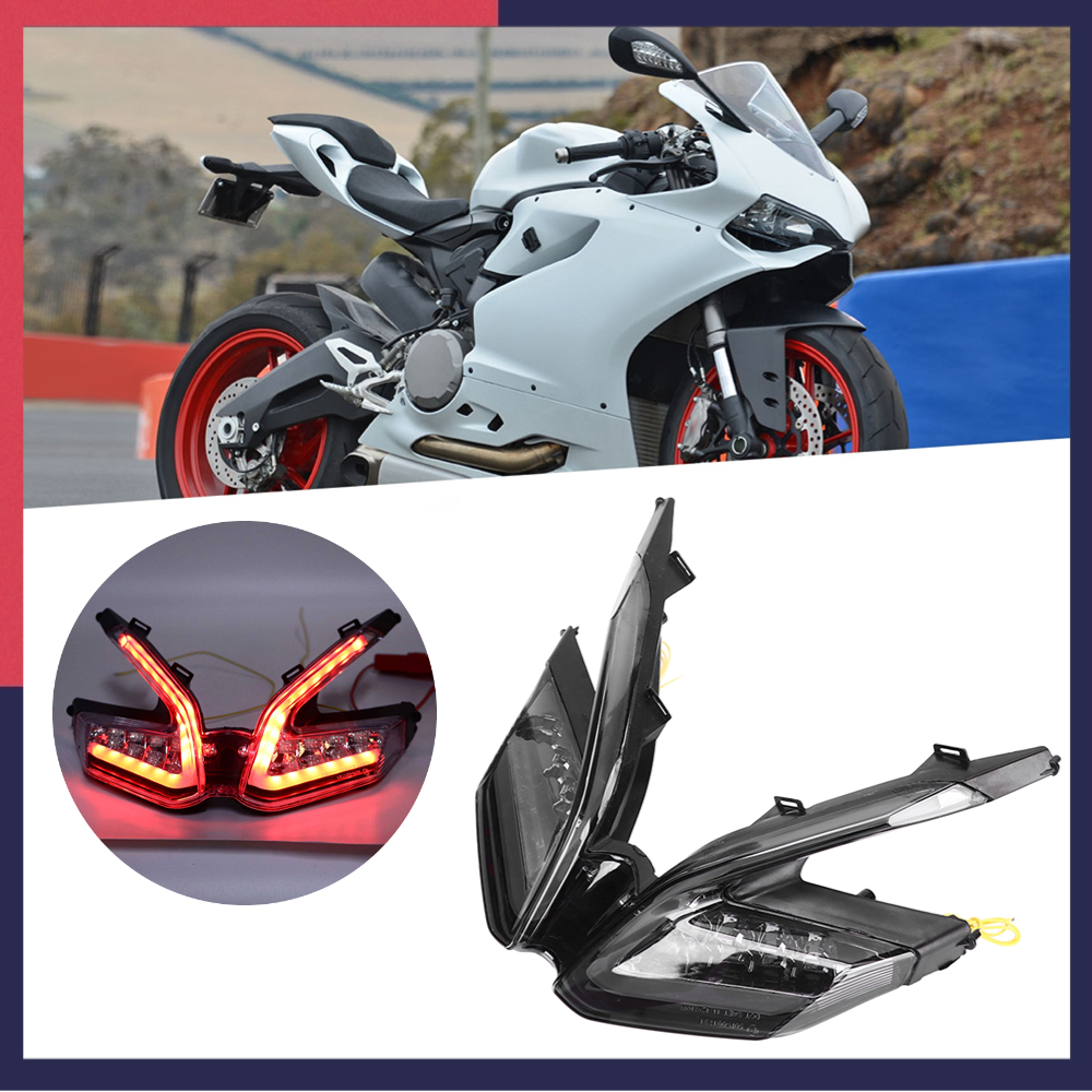 Motorlife Đèn LED Xe Máy Họa Tiết Rằn Ri Nét Ta 016RAR ABS Độ Sáng Cao Nhan Phanh Thay Thế Cho DUCATI 899 959 Panigale