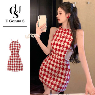 U Will Đầm Ôm Dệt Kim Cổ Tròn Không Tay Khoét Rỗng Siêu Mềm Mại Phong Cách Cổ Điển Thanh Lịch Quyến Rũ Cho Nữ Đi Tiệc Nóng Bỏng