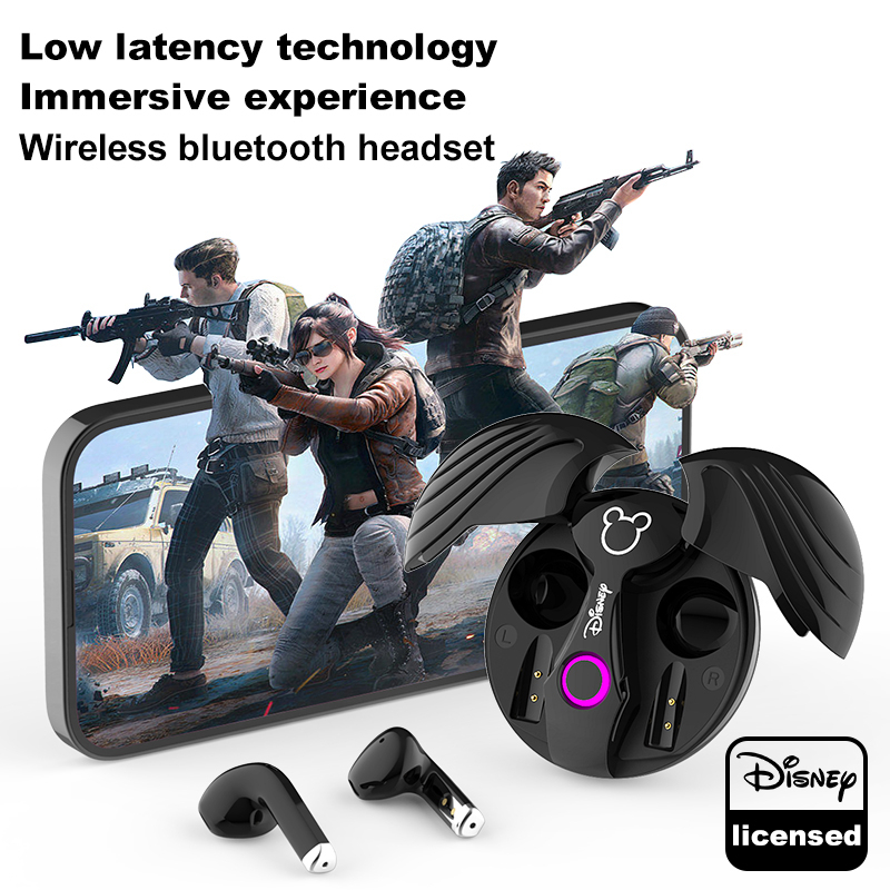 Tai Nghe Nhét Tai bluetooth Không Dây Âm Thanh Nổi lf200 Chống Nước Chống Ồn Hình Đôi Cánh Thiên Thần disney