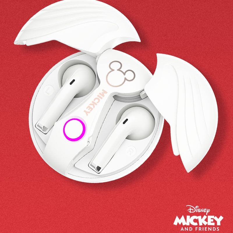 Tai Nghe Nhét Tai bluetooth Không Dây Âm Thanh Nổi lf200 Chống Nước Chống Ồn Hình Đôi Cánh Thiên Thần disney