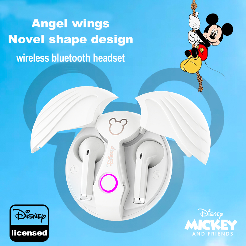Tai Nghe Nhét Tai bluetooth Không Dây Âm Thanh Nổi lf200 Chống Nước Chống Ồn Hình Đôi Cánh Thiên Thần disney