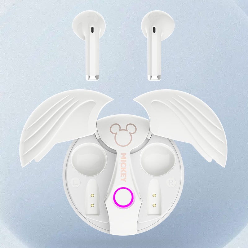 Tai Nghe Nhét Tai bluetooth Không Dây Âm Thanh Nổi lf200 Chống Nước Chống Ồn Hình Đôi Cánh Thiên Thần disney