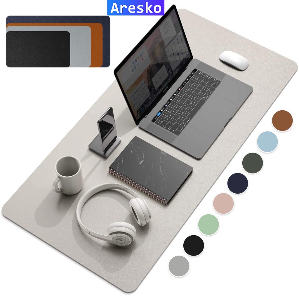 Aresko PU Leather Mouse Pad Waterproof Large Size For Computer Desktop Pad
