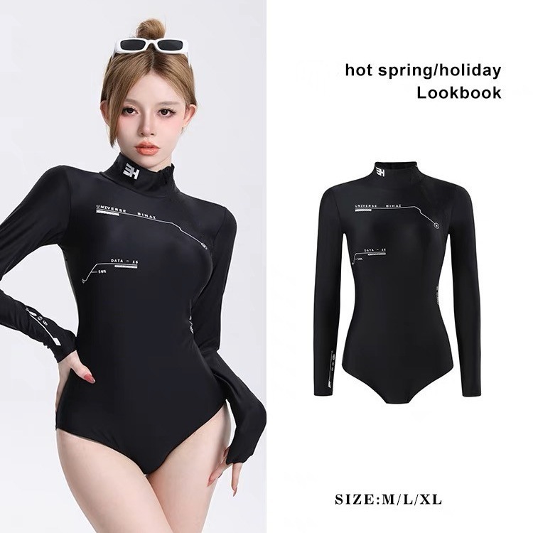 Bộ Đồ Bơi Lướt Sóng Tay Dài Màu Đen Thời Trang Mới 2024 929