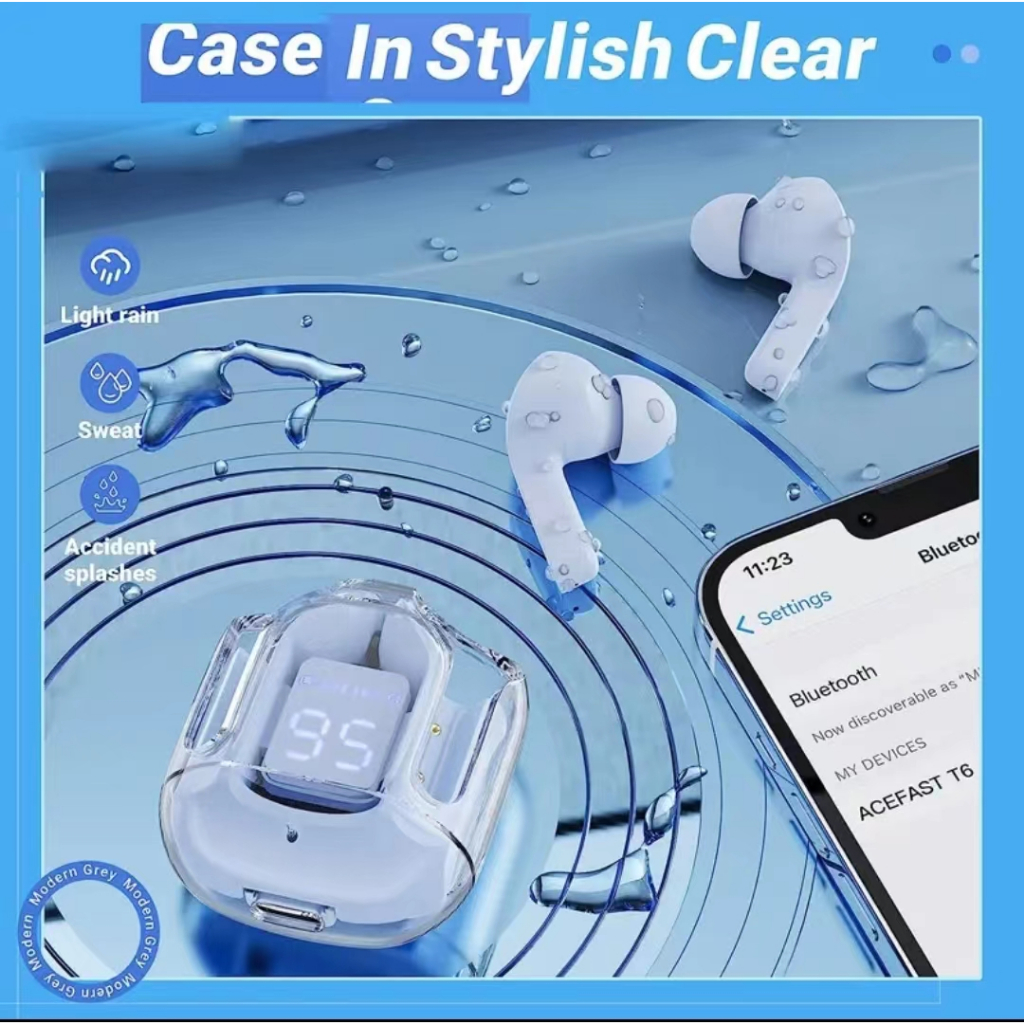 Xinran tws xr8 Tai Nghe Nhét Tai  5 Màu Thông Minh Chống Ồn hifi stereo Có mic