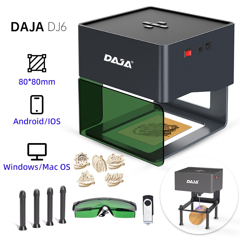 DAJA DJ6 Máy Khắc laser mini Cầm Tay Bằng acrylic In Nhãn Hiệu Sáng Tạo diy