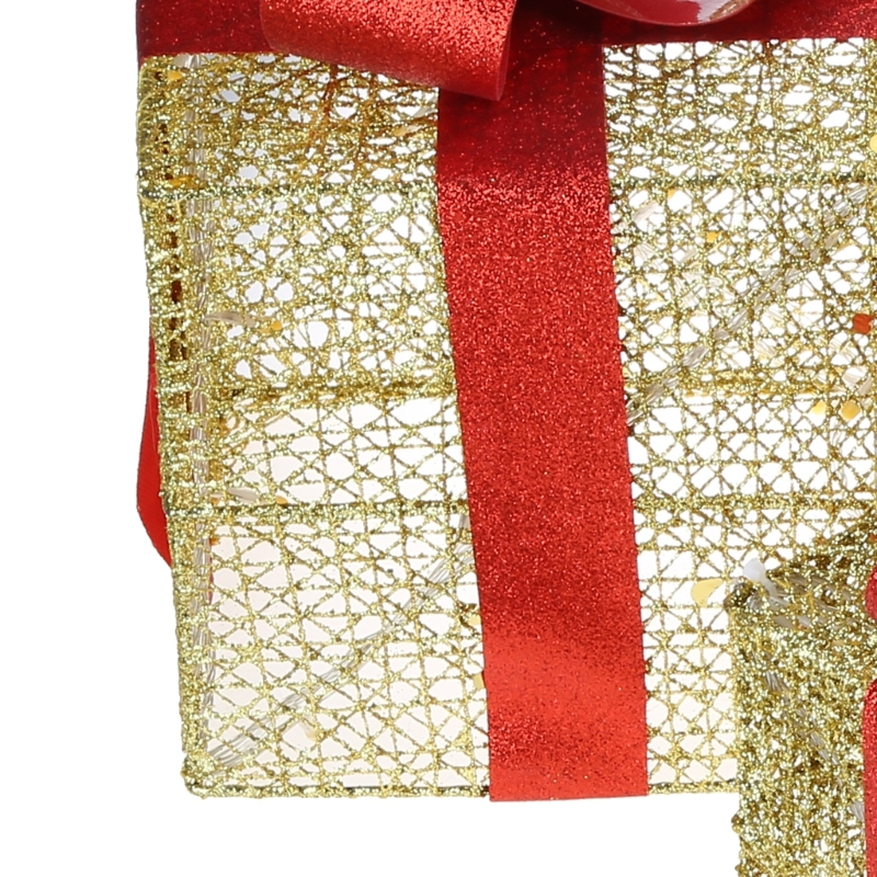 Set 3 hộp quà tặng giáng sinh có đèn phích cắm US trang trí nội thất sáng tạo