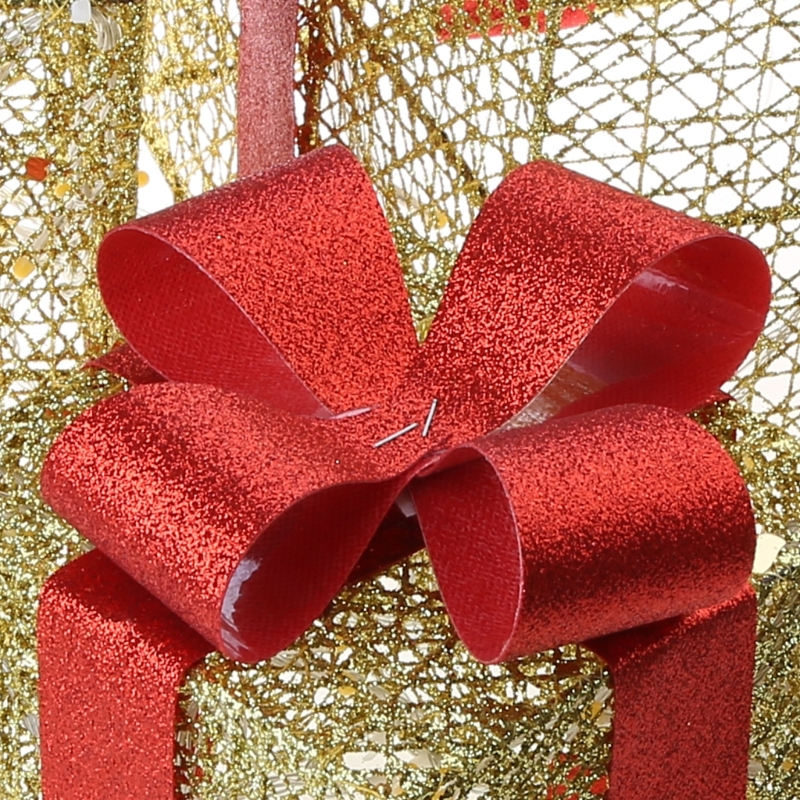 Set 3 hộp quà tặng giáng sinh có đèn phích cắm US trang trí nội thất sáng tạo