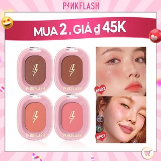  Phấn Má Hồng Dạng Nén Sắc Tố Cao Lâu Trôi Không Thấm Nước PINKFLASH 