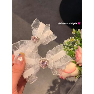 Beautycoco🍊1 kẹp tóc nơ ren cho nữ
