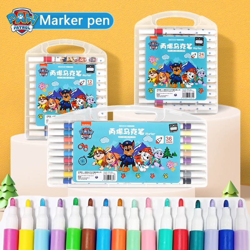 Set 12 / 24 Bút Màu Nước acrylic 36 Màu Không Bẩn Có Thể Giặt Được Cho Học Sinh