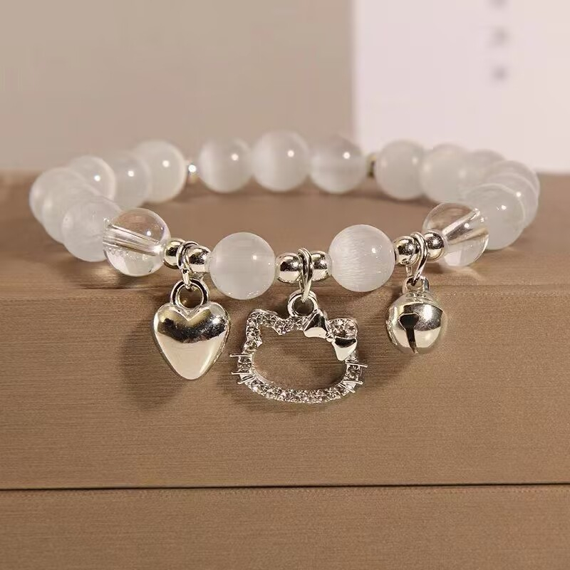 Vòng Đeo Tay Hình Mèo kt cat love Chuông Cho Nữ
