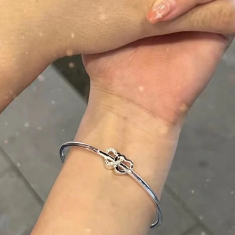 St. kunkka 1 Vòng Đeo Tay Hình Trái Tim Đôi Có Thể Điều Chỉnh Kích Cỡ ins Ngọt Ngào Cho Bạn Gái / Bạn Gái