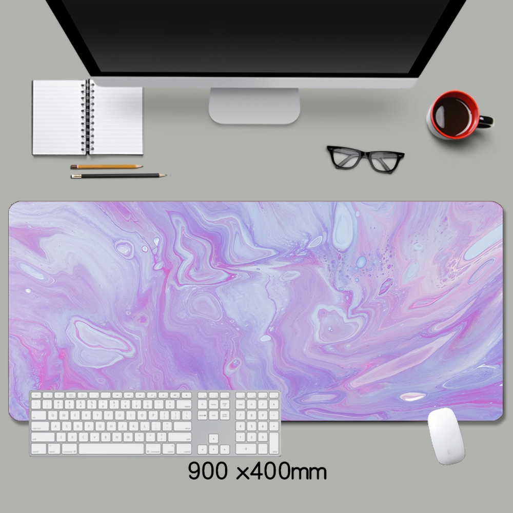 Tấm Lót Chuột Và Bàn Phím Máy Tính Họa Tiết Đá Cẩm Thạch Tím