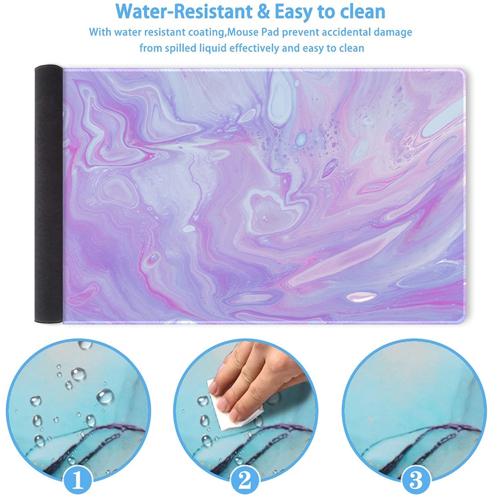 Tấm Lót Chuột Và Bàn Phím Máy Tính Họa Tiết Đá Cẩm Thạch Tím