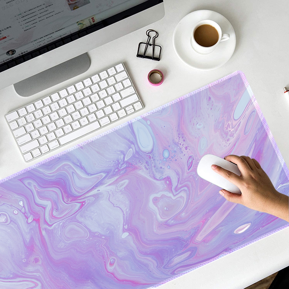 Tấm Lót Chuột Và Bàn Phím Máy Tính Họa Tiết Đá Cẩm Thạch Tím